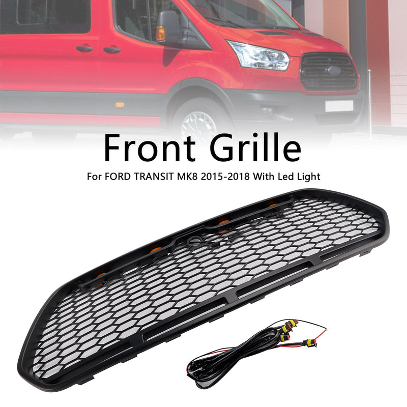 2015–2018 Ford Transit Mk8 Raptor LED-grillillä etulattialla, Matt Black