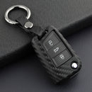Autoschlüsselhülle aus Leder und Silikon mit Schnalle für Volkswagen Golf MK7