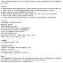 2011–2015 Kia Optima rechts obere hintere Tür Panel Trim Molding Chrom