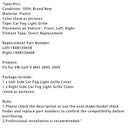 2005-2009 VW Golf V MK5 1 Pari etupohjavarsien sumuvalot Grill-kannen aukko