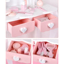 Kinder Mädchen Schminktisch Kinder Frisierspiegel Schminktisch Spiel Geschenkset