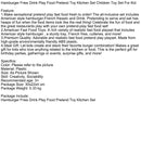 Hamburger Waffeln Pommes Trinken Spielen Essen Pretend Spielzeug Küche Set Kinder Spielzeug Set