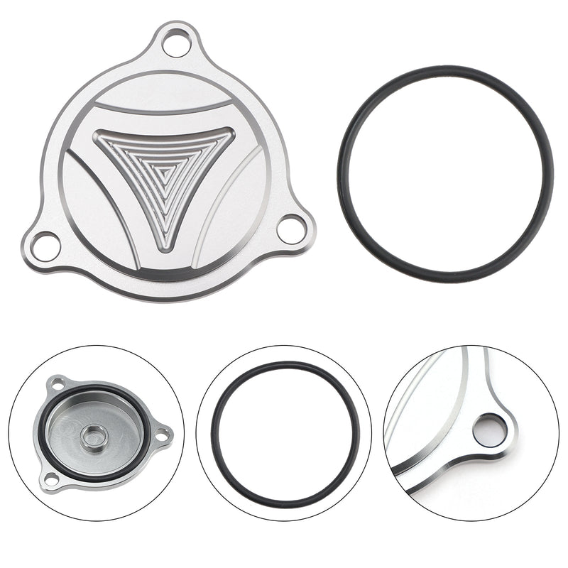 CNC ÖLFILTERABDECKUNG GRAU FÜR SUZUKI DRZ400 DRZ 400S DRZ 400SM DRZ400E 05-2025
