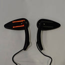 1990-2021 Sportster 883 1200 Schwarze Custom Dynamics LED-Blinkerspiegel