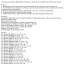 2010–2015 Suzuki Alto L3 0,7 l Getriebe Master Rebuild Kit &amp; Riemenscheibe mit Riemen JF015E RE0F11A 29T