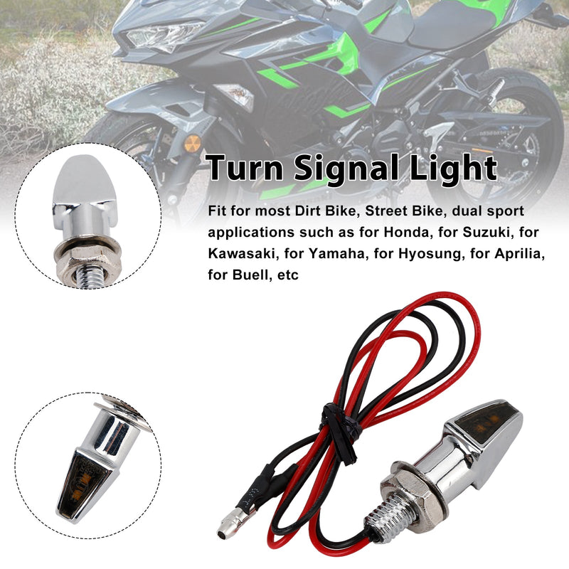 12V LED Blinker Anzeige Licht 8mm Universal Motorrad Für Yamaha