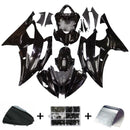 Kit de carrocería de plástico de inyección de carenado apto para YAMAHA YZF-R6 2008-2016 negro brillante