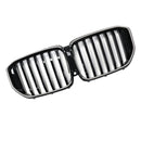 Grill przedniego zderzaka do BMW G05 LCI X5 od 2024 roku, pojedyncza linia z diodami LED, czarny błyszczący