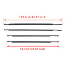 2010–2015 Toyota Prius 4 Stück Tür Glas Gürtel äußere Formteil Dichtungsstreifen