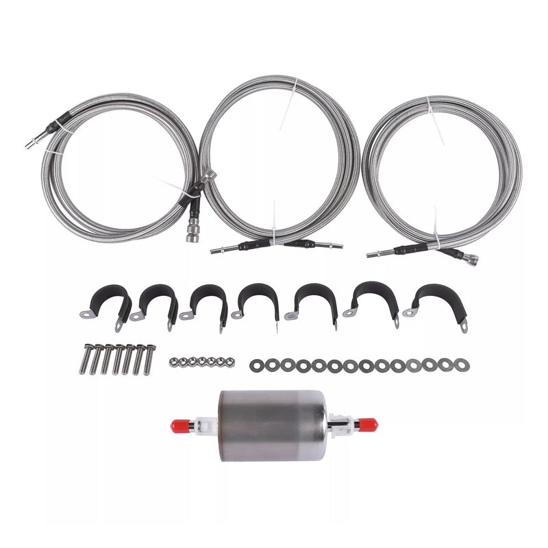 1999-2003 Chevy Silverado 1500 Edelstahl-geflochtenes Kraftstoffleitungs-Kit 819-840 Quick Fix