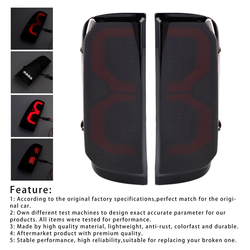 2012-2014 Toyota Hilux Vigo SR5, MK6, Vigo Champ MK7 på baksidan till höger och vänster bakljus par dynamisk