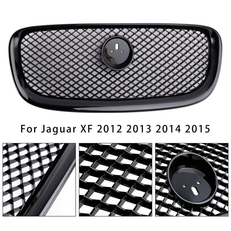 XF-R-tyylin etukerroksen baarigrilli Grille Fit Jaguar XF 2012-2015 Gloss Black
