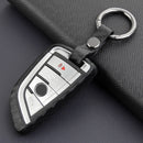 Autoschlüsselhülle aus Leder und Silikon mit Schnalle für BMW