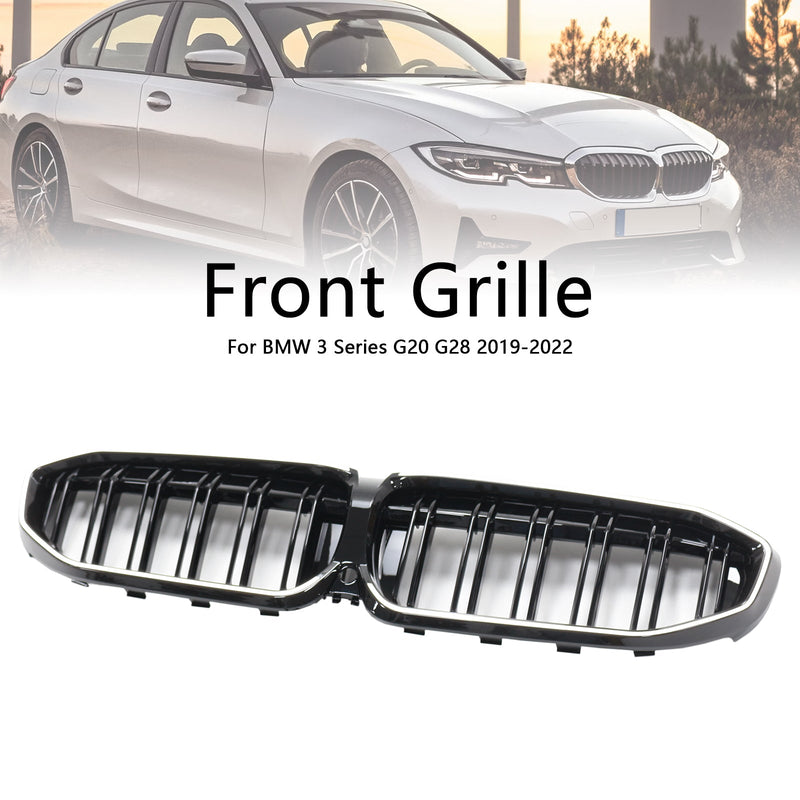 2019–2022 BMW 3 Series G20 DoubleLame Renal Grille, negro, 51138072085