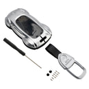 Capa de chave de carro de couro prateado de liga de zinco se encaixa Lexus ES260h/RX350h/LS500h