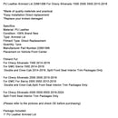 PU Leather Armrest Lid 22881398 For Chevy Silverado 1500 2500 3500 2015-2019