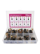 40Pcs Elektromotor Kohlebürsten 10 Größen Ersatz Reparatur Power Tool Teil