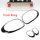Baklys trimringer venstre + høyre for Fiat 500L 2014-2020, svart