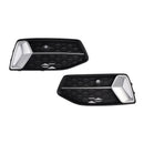 2PCS Frontstoßstange Grille Grill Nebelscheinwerfer Abdeckung Fit Audi A6 C8 2019-2023