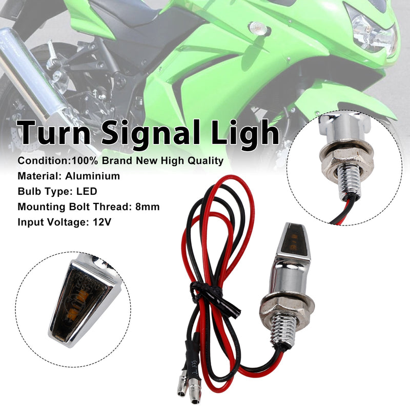 12V LED Blinker Anzeige Licht 8mm Universal Motorrad Für Yamaha
