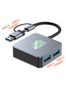 4-in-2 Type-C + USB-USB3.2*4-liitäntä Hub Adapter Dock MacBook iPad 15:lle