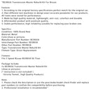 5-Gang Nissan RE5R05A V6 Titan RE5R05A Getriebe-Master-Umbausatz