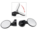 CNC ALUMINUM MINI HANDLEBAR BAR END MIRROR SET D=35MM BLACK FOR PIAGGIO / VESPA