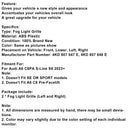 2023+ Audi A6 C8PA S-Line S6 2PCS Frontstoßstange Nebelscheinwerfer Kühlergrill Zierleiste Schwarz