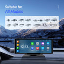 10,26"Sistema de navegação automotiva portátil com Bluetooth, função CarPlay sem fio e câmera AHD.