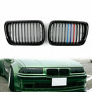 Front Replacement Gloss Black M Color Kidney Grille For BMW E36 1997-1999