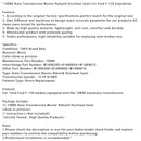 Ford F-150 Expedition 10R80 Automatikgetriebe – Generalüberholungsdichtungen