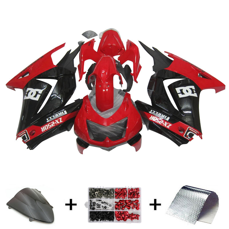 2008-2012 Kawasaki EX250 Ninja250R Injection Fairing Kit Body Plastic ABS