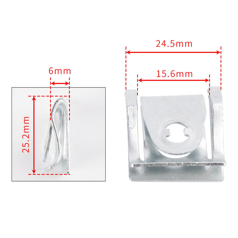 14mm Schnellverschluss-Set mit 5 Verkleidungsschrauben, Stehbolzen, Vierteldrehung + Clips