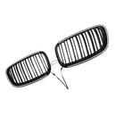 2008-2011 para BMW X6 Hybrid E72 rejilla de riñón de parachoques delantero en negro de alto brillo 51137157687 51137157688