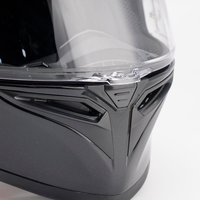 DOT Motorradhelm für Erwachsene, Street, Integralhelm, glänzend schwarz