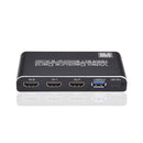 USB3.0 kaksi-yhdessä videokaappauskortti HDMI 2X1 -kytkin ＆ äänisilmukka HDMI 4Kp60 & MIC + ääni