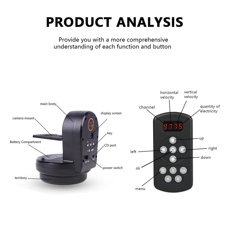 YT-800 Kamera Elektrische Cloud Plattform 360 Rotation Wärmebild Stabilisator