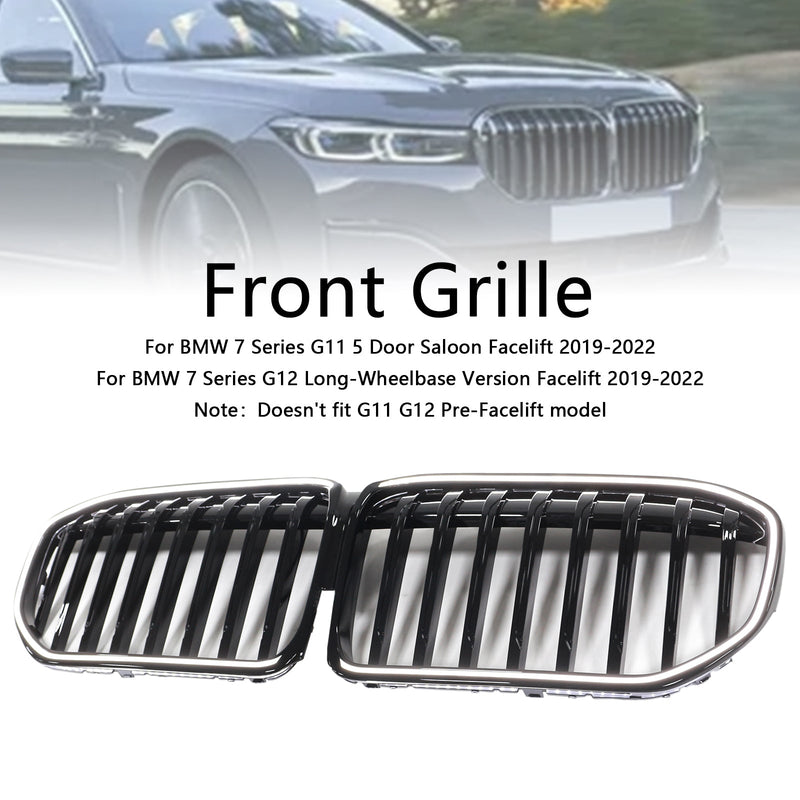 2019-2022 BMW 7 Série G11 G12 Individual grade de grade frontal de alto brilho de alto brilho ajuste