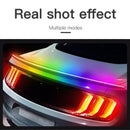 Car Tail Streamer Lamp Carbon Fiber LED Light Rear Wing Spoiler Lip Brake Trunk Multicolour 1.3M
