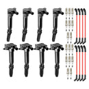 8 Zündspulen + 16 Zündkerzen + 8 Zündkabel UF834 UF865 für Ford F-250 F-350 E-450