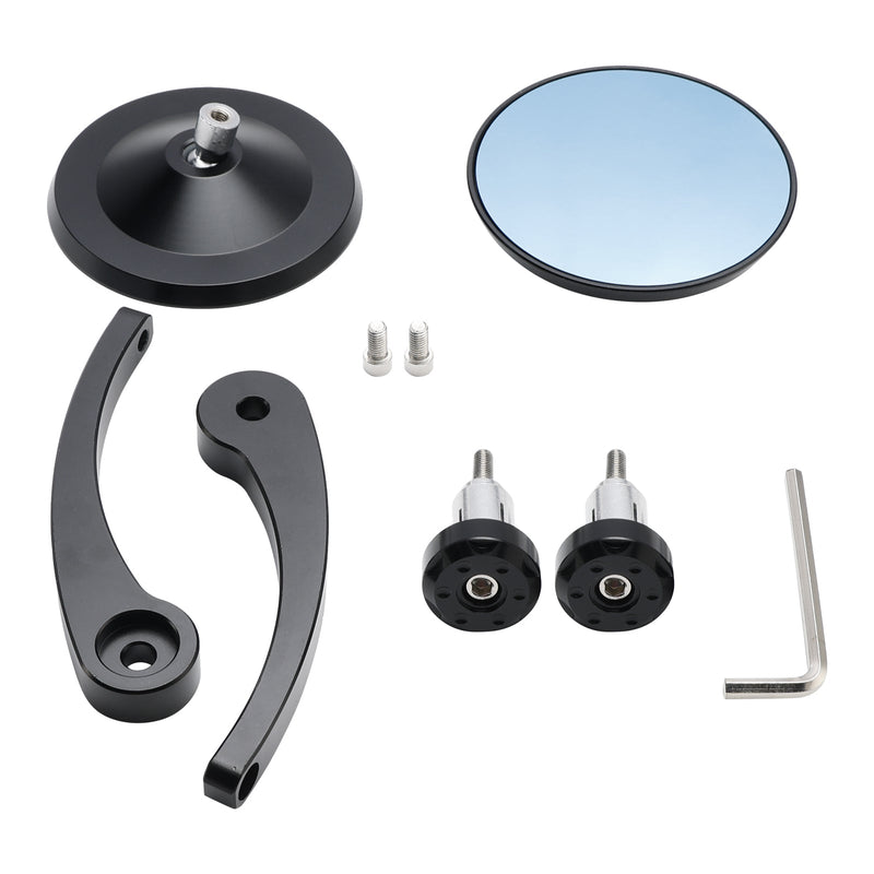 Pár motocyklů kulatý 7/8"" CNC tyčový konec Zpětná boční zrcátka Bobber Cafe Racer