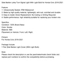 2016-2021 Honda Civic Seitenmarkierungsleuchte Blinker mit Glühbirne