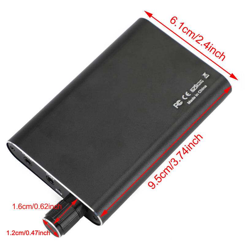 16Ω-300Ω HIFI Kopfhörerverstärker Tragbarer 3.5mm AUX AMP mit Audio USB Kabel