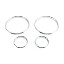 1994-2001 BMW E38 Série 7 Silver Dashboard Trim Rings Velocímetro Cluster 500-125