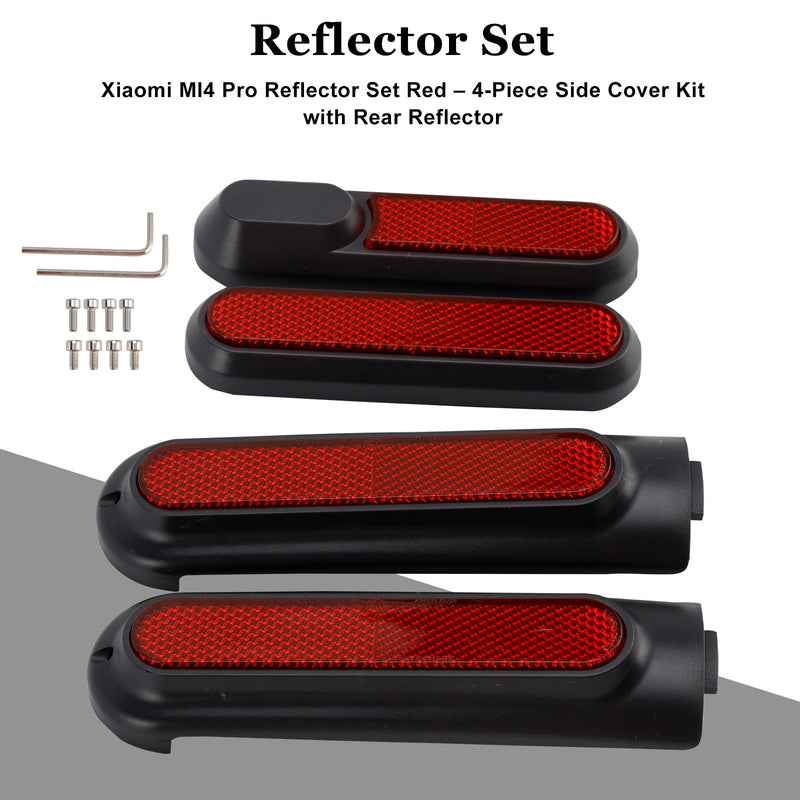 Set of 4 Scooter Side Covers with Rear Reflector for Xiaomi 4 Pro(1st Gen)