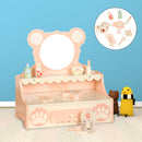 Kinder Schminktisch mit Spiegel – Prinzessin Schminkset für Mädchen ab 3 Jahren mit 8 Zubehörteilen und Schublade