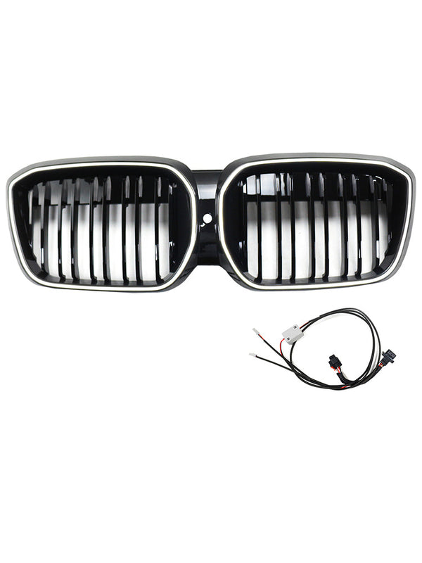 2022-2024 BMW IX3 G08 LCI Double-Ulelle Kidney Grille, Black