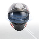 Prick motorcykelhjälm för vuxna, gata, integrerad hjälm, röd/svart