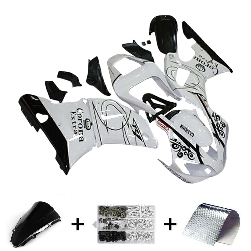 2000-2001 Yamaha YZF 1000 R1 injeksjonskinnesett kroppsplast ABS