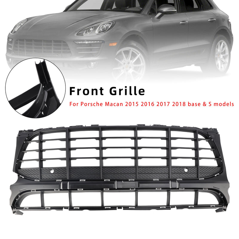 2015-2018 Porsche Macan Schwarz Front Bunk Grille 95B807683H1E0